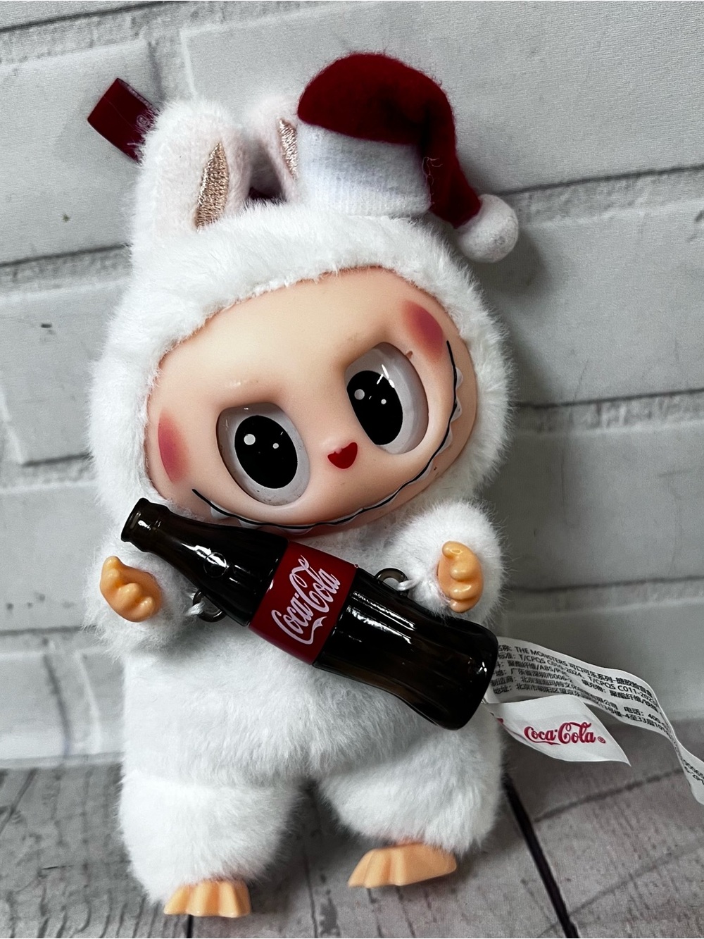 POP MART The Monsters x Coca-Cola Labubu Vinyl Plush Toy Bunny Costume Bottle
